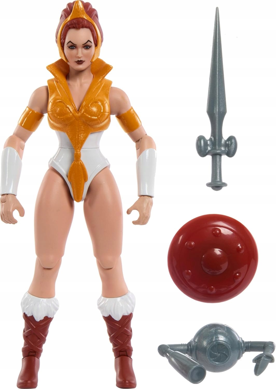 Motu Origins Teela figurka 14 cm meč štít robot animovaná pohádka