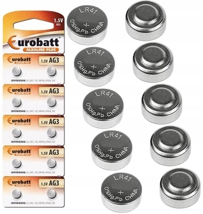 

10x Baterie do Zegarka LR41 L736F AG3 192 1,5V