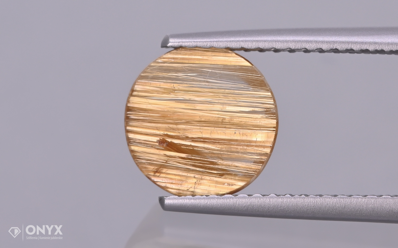 Křemen s rutilem dlaždice kulatá fi 9 mm