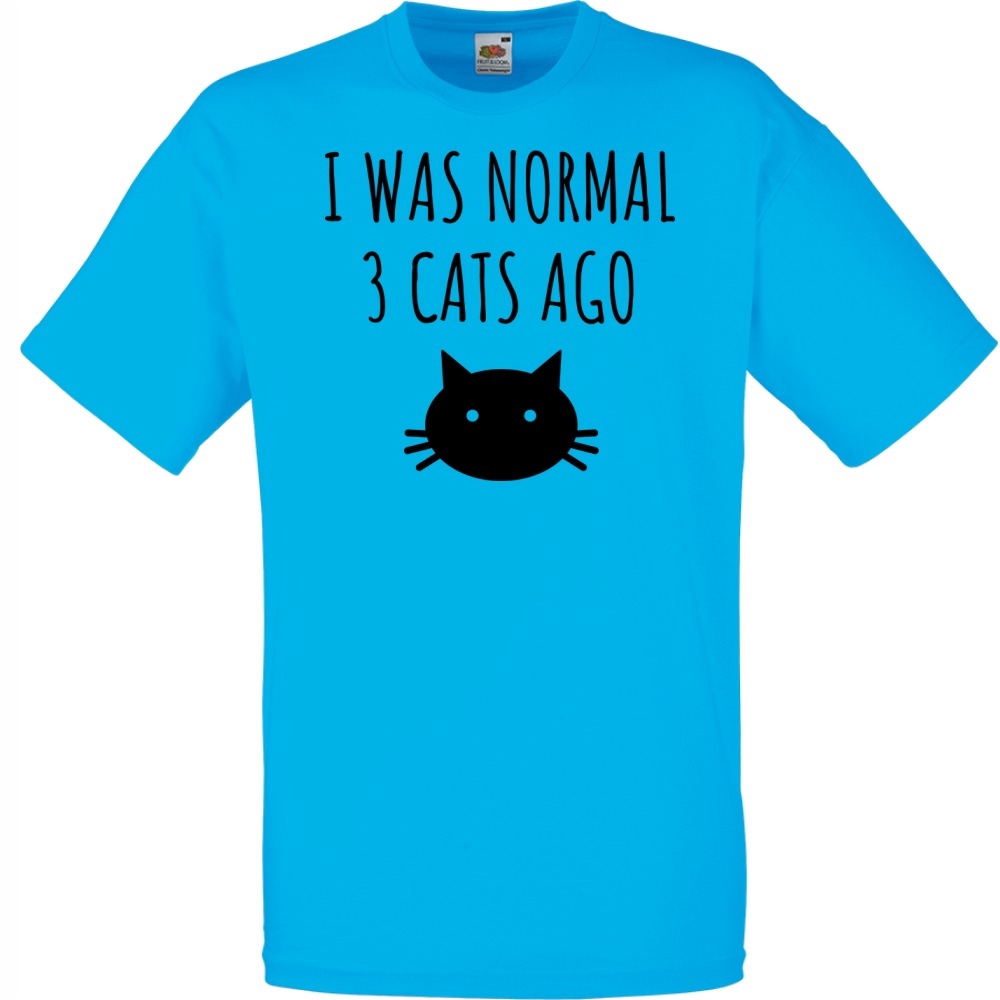 

Koszulka i was normal 3 cats ago M lazurowa