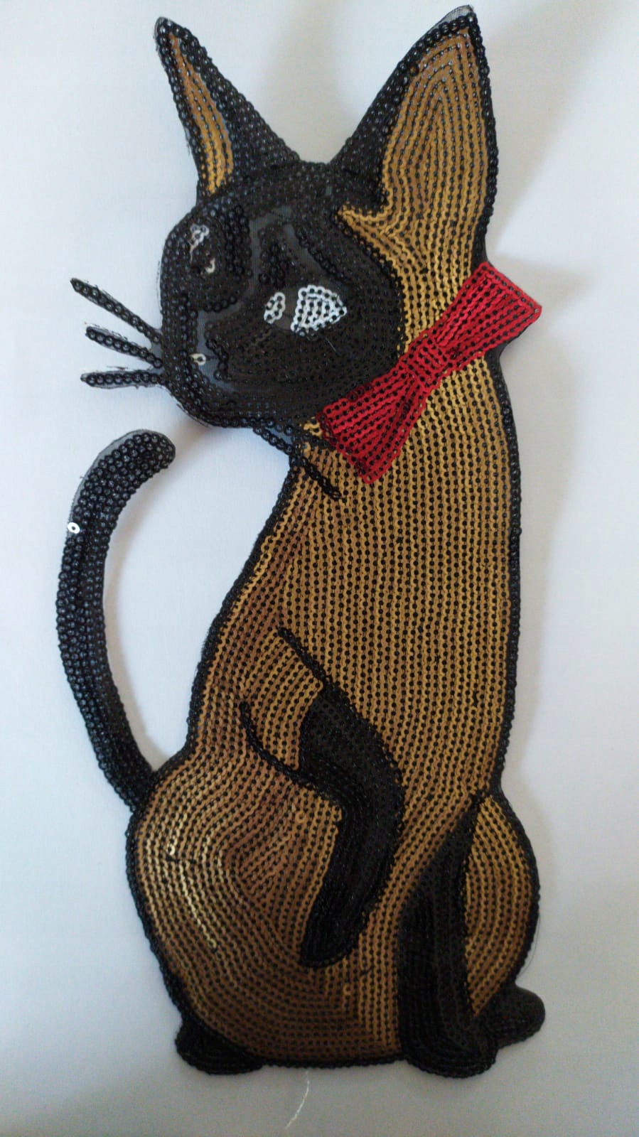 KOT-TERMO NAPRASOWANKA-APLIKACJA CEKINY