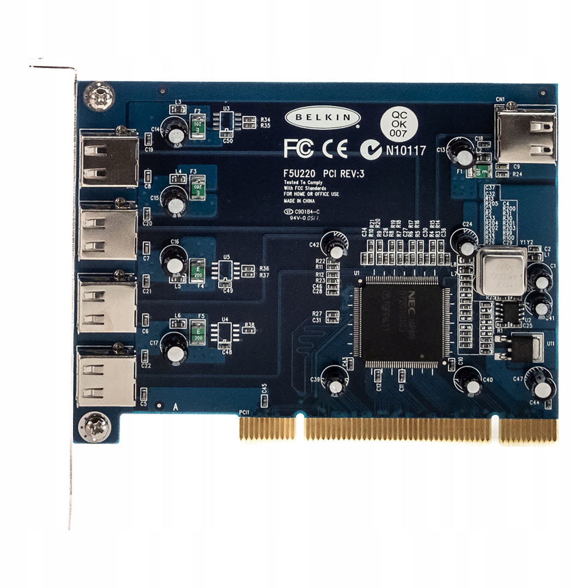 Belkin F5U220 Pci REV:3 4+1 Hi-speed Usb 2.0 Ovladač Pci Card