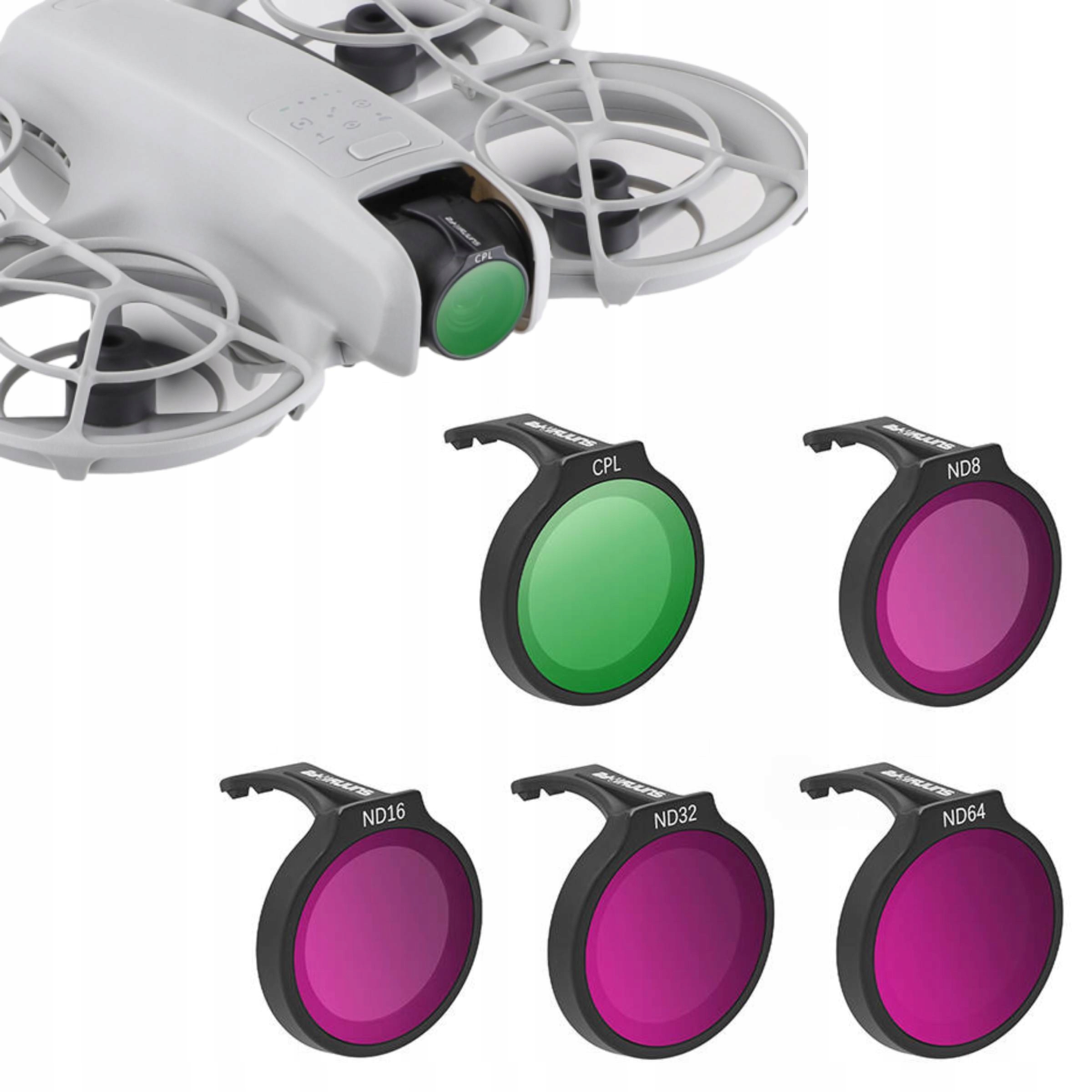 Sada 5 filtrů MIX pro dron Dji Neo Cpl ND8 ND16 ND32 ND64