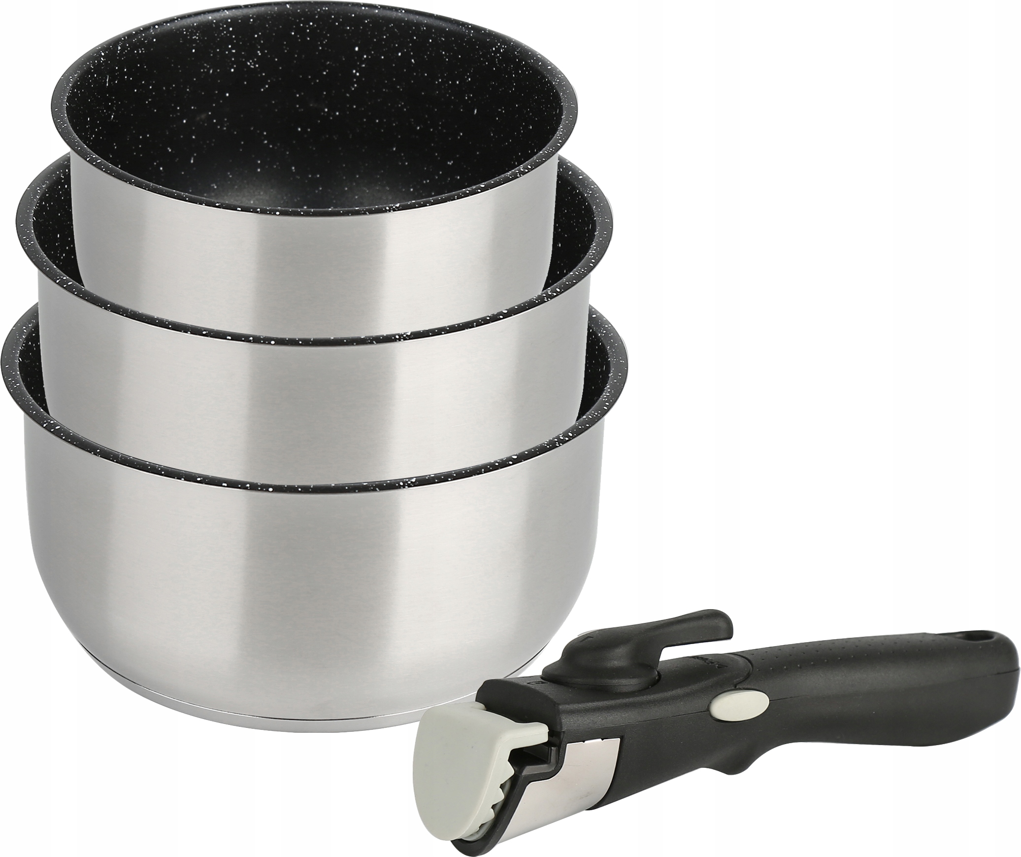 Sada hrnců Fusion 4 El. nerezová ocel povrchová úprava s odnímatelnou rukojetí 8502