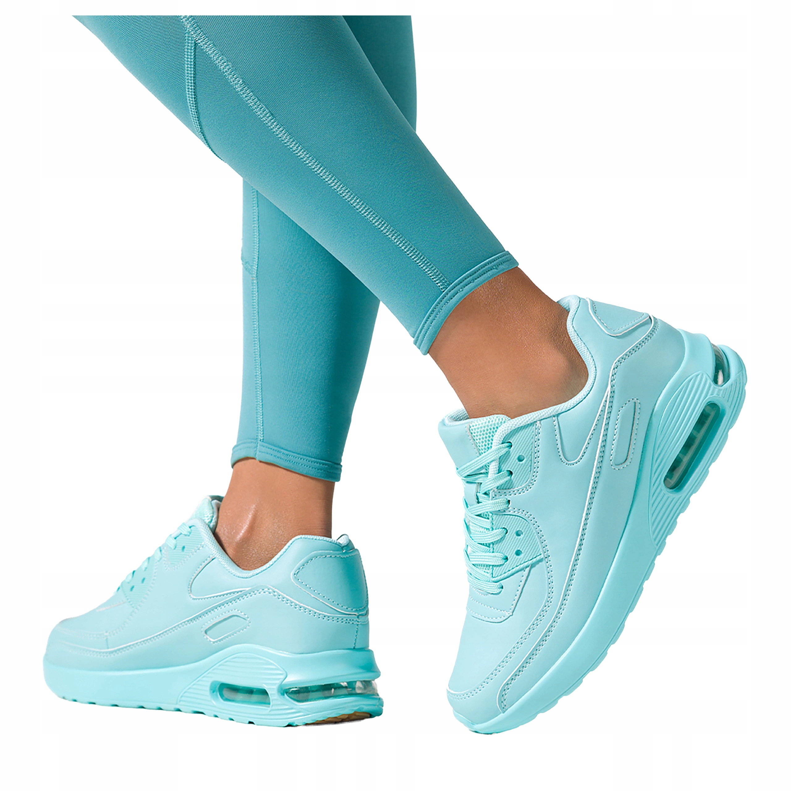 Modré Tenisky Dámské Módní Ozdobný Koturn Sportovní Šněrovací vel. 38