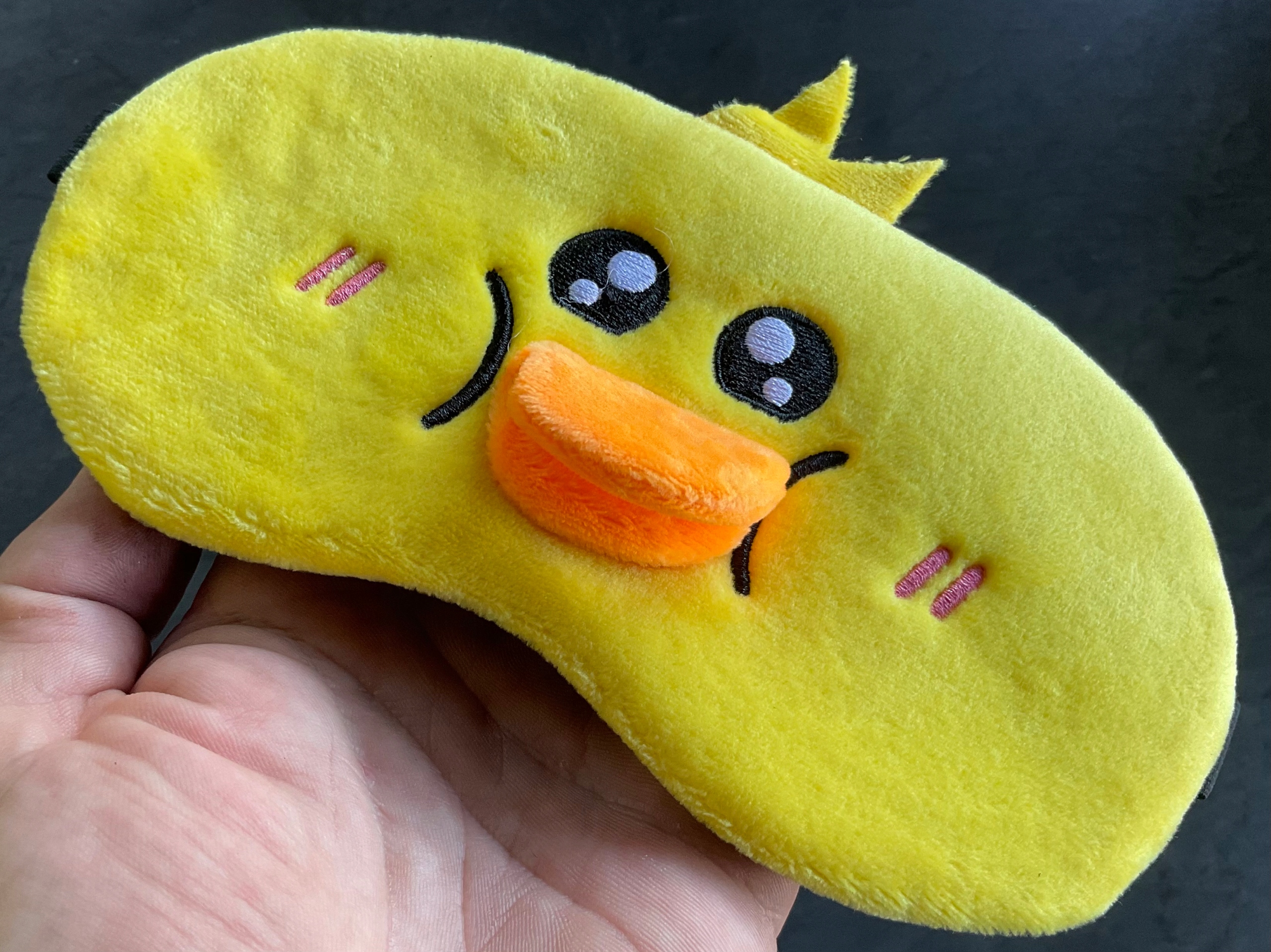 OPASKA NA OCZY MASKA DO SPANIA SNU RELAKSU kaczka AKSAMITNA OLDMAN NA GUMCE Kod producenta OPASKA DLA DZIECI prezent PLUSZOWA kaczor