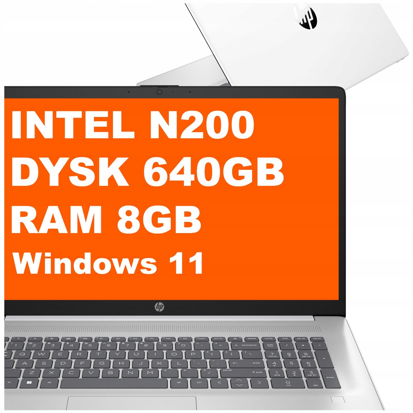 Laptop Hp 17-cn Intel N200 8GB 640GB Intel Uhd Hd+ Dotyk Win 11 Biały