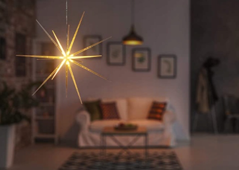 Gwiazda święta LED wisząca biała ciepła 14 LED Marka inna