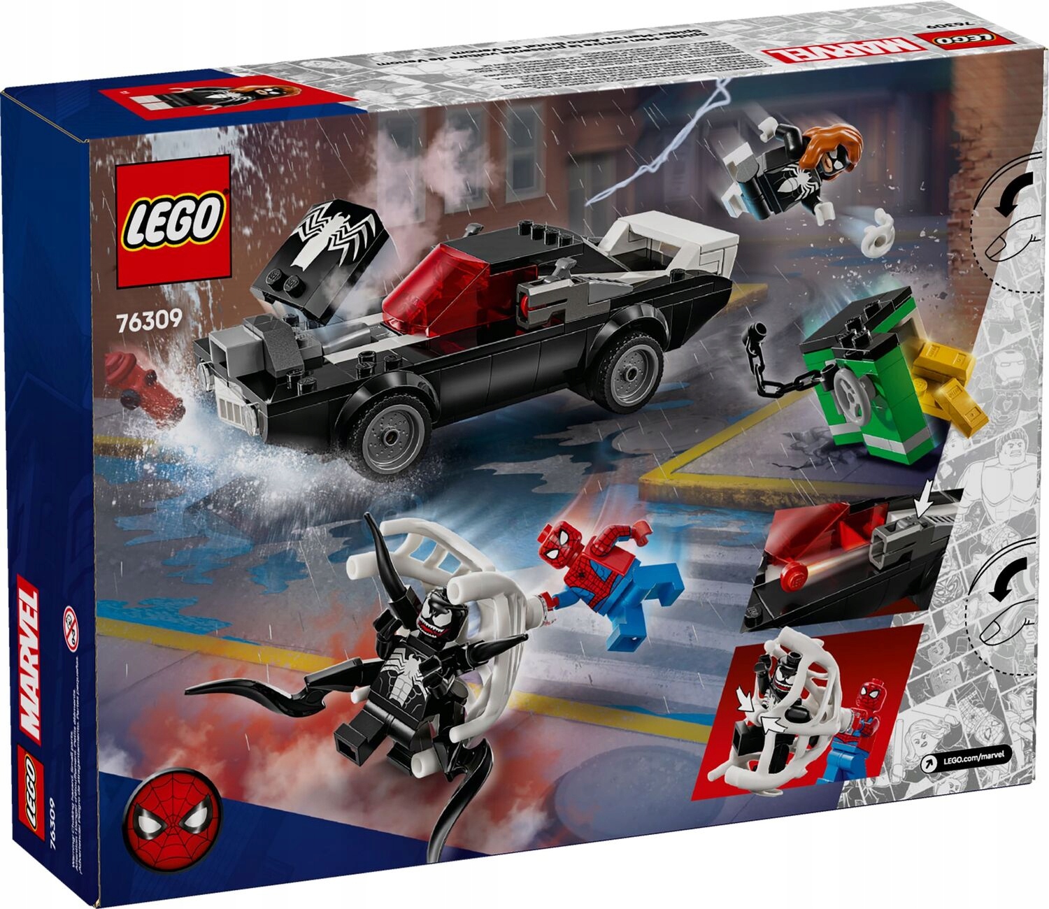 Lego 76309 Marvel Heroes Spider-Man kontra muscle car Venoma