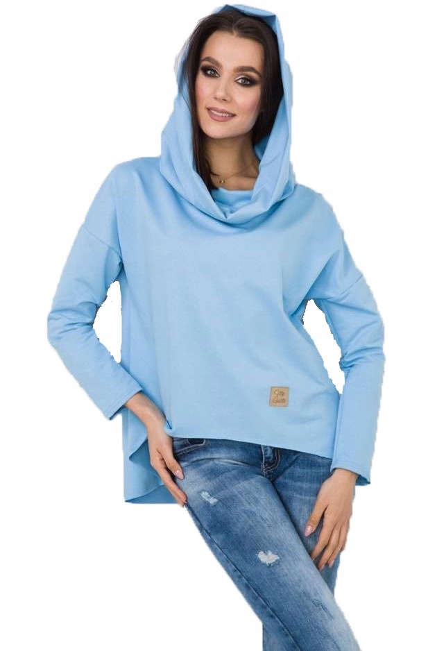 

Asymetryczna Tunika Bluza Sukienka Komin Kaptur XL