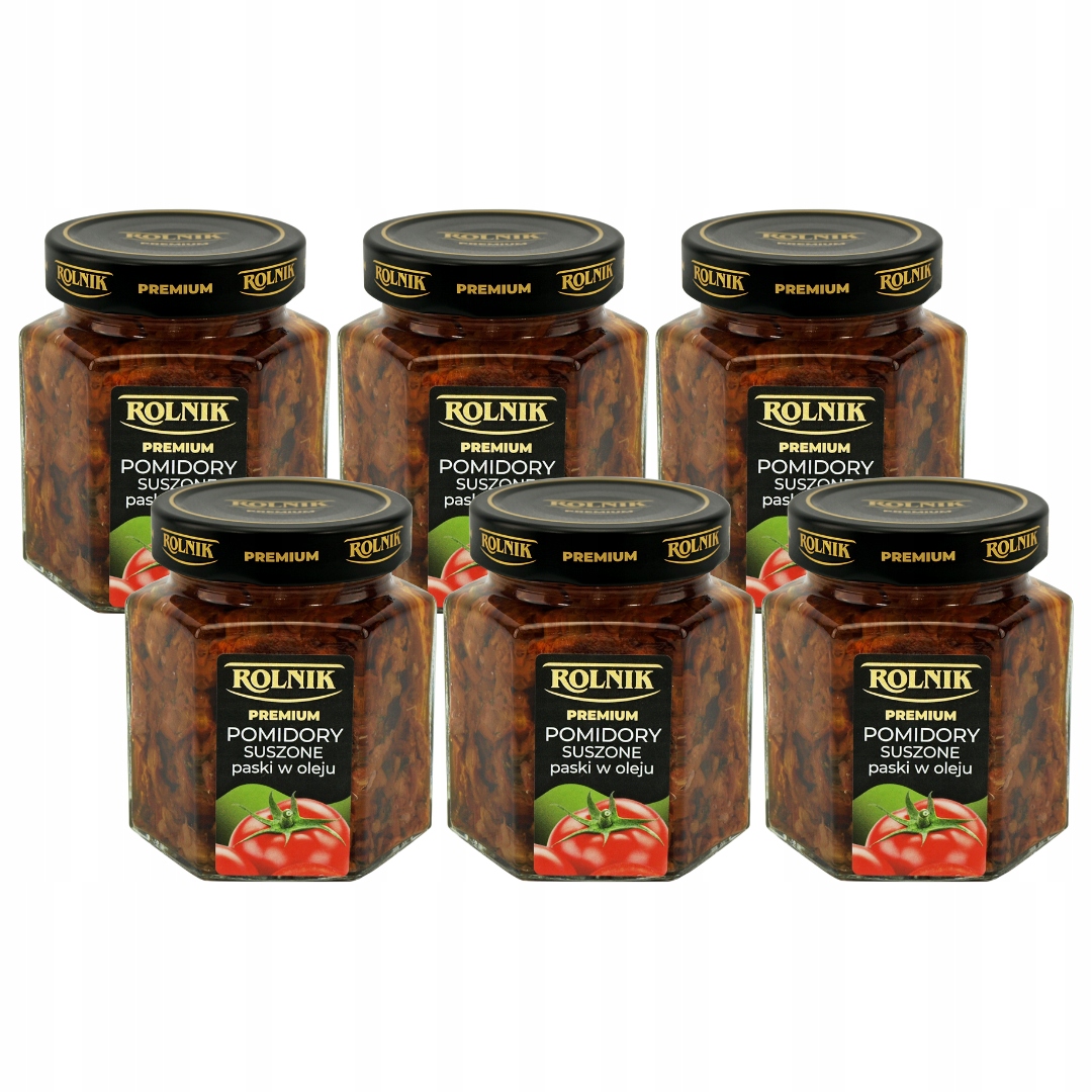 Rolnik Pomidory suszone paski w oleju 6 x 314 ml