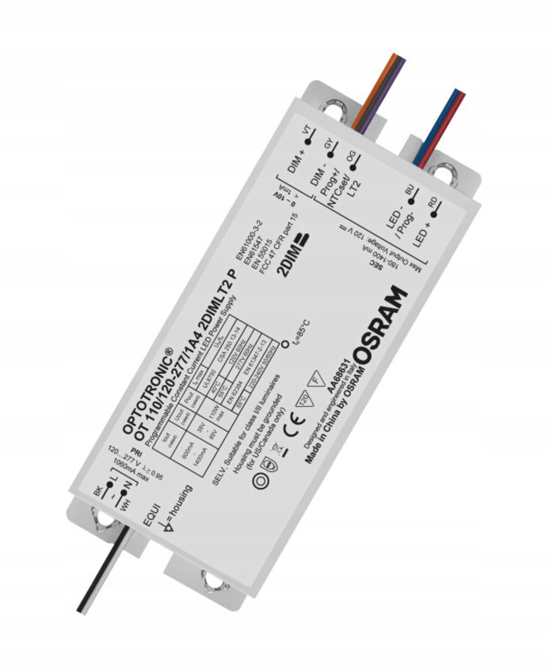 Ledvance Ot 110/120-277/1A4 2DIMLT2 P driver 110W, 1-10V/AstroDIM, IP64
