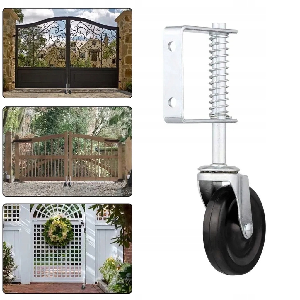 4" Rubber Gate Pružinové kolo Otočné kolečko Heavy Duty Nosnost 132lbs