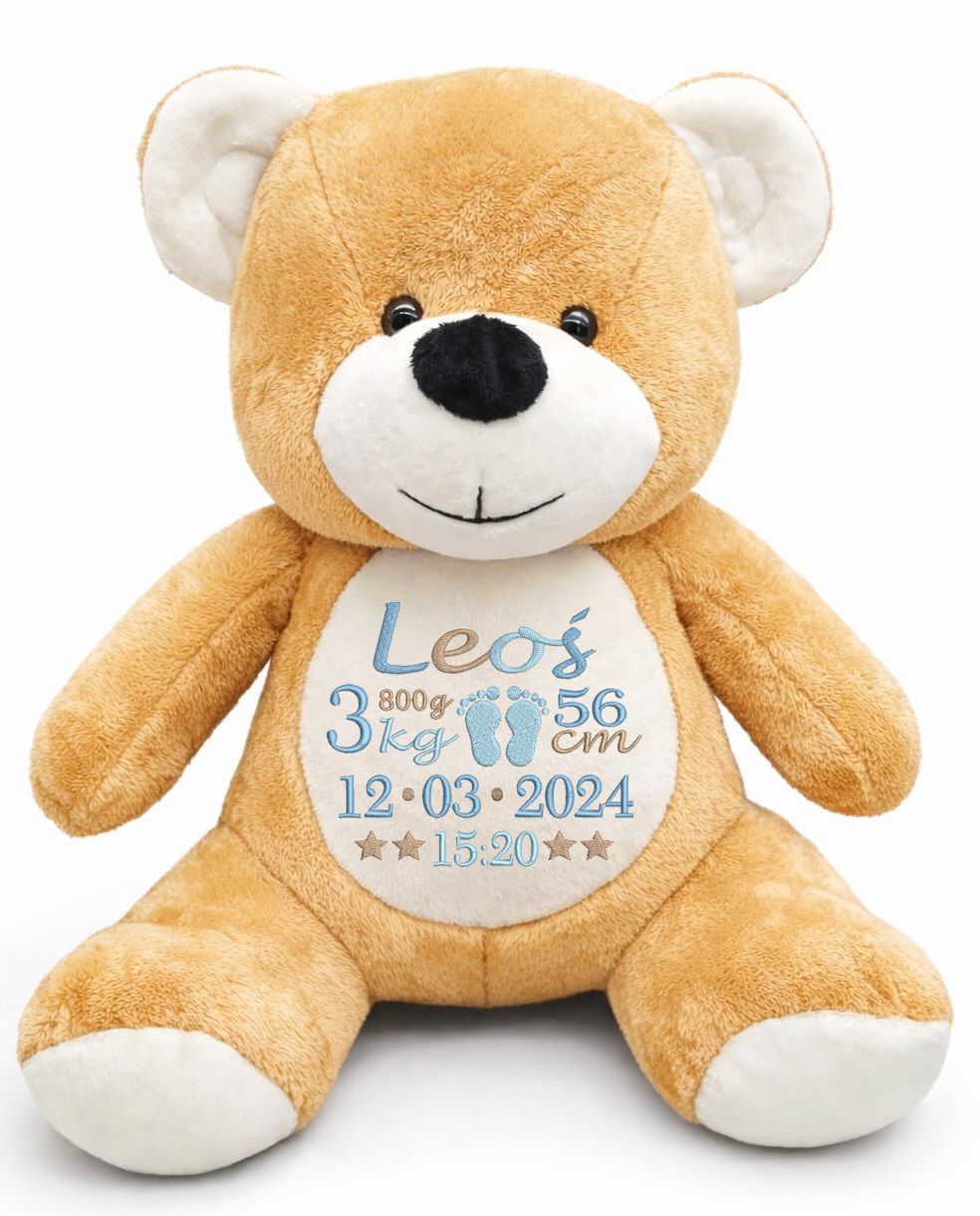 plyšový medvídek s metričkou Památka Narozeniny Křest