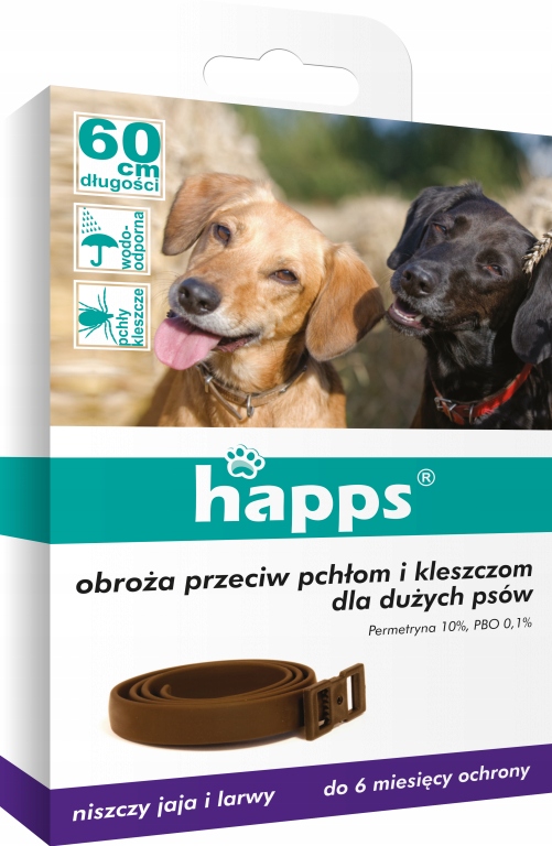 

Happs Obroża Pchły Kleszcze dla Dużych Psów 60cm