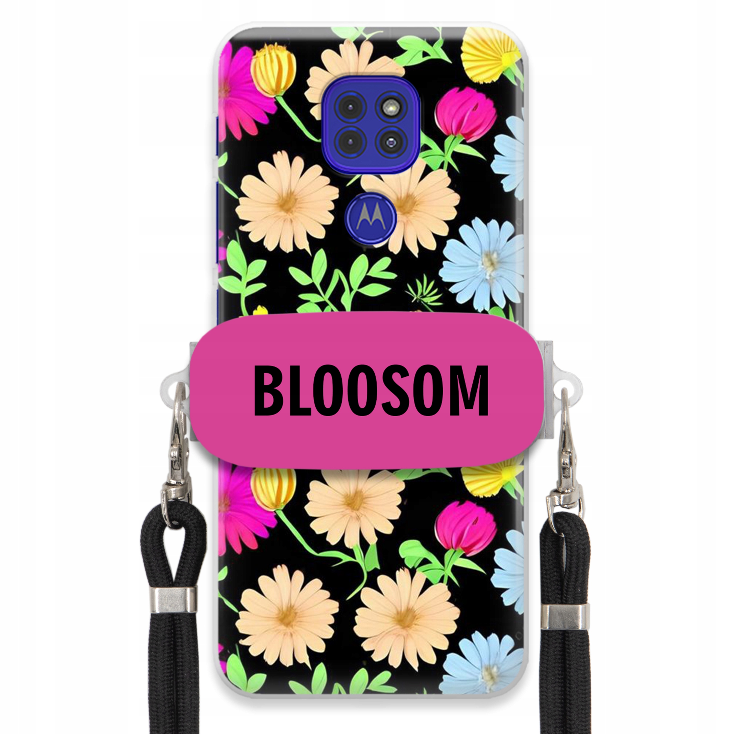Puzdro Crossbody Držiak Pre Motorola G9 Play Puzdro Kvety Bloosom Flower