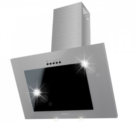 Okap kuchenny kominowy Maan Vertical P 2 60 cm Satynowy Przyścienny Skośny