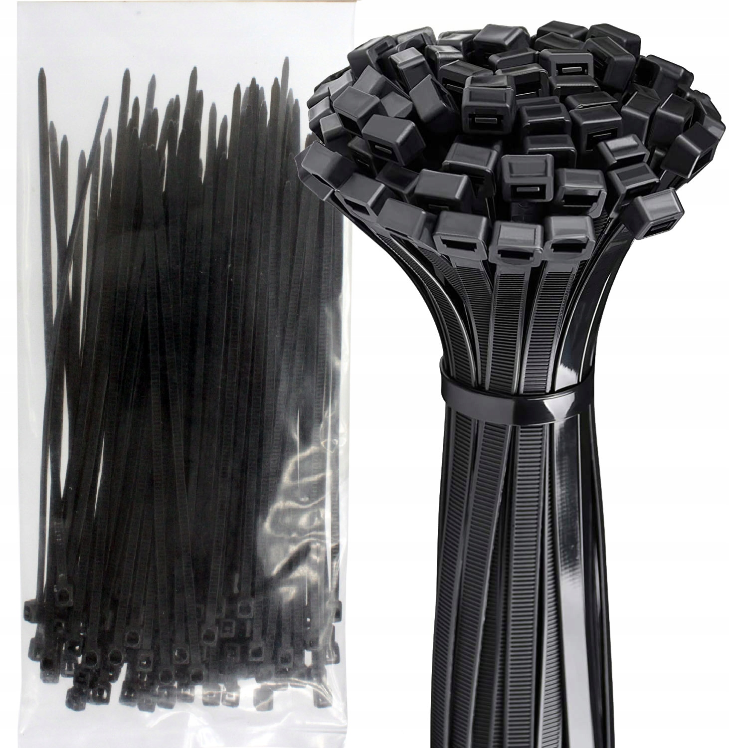 Opaski Zaciskowe Kablowe Trytki Uv Czarne 4,8X400