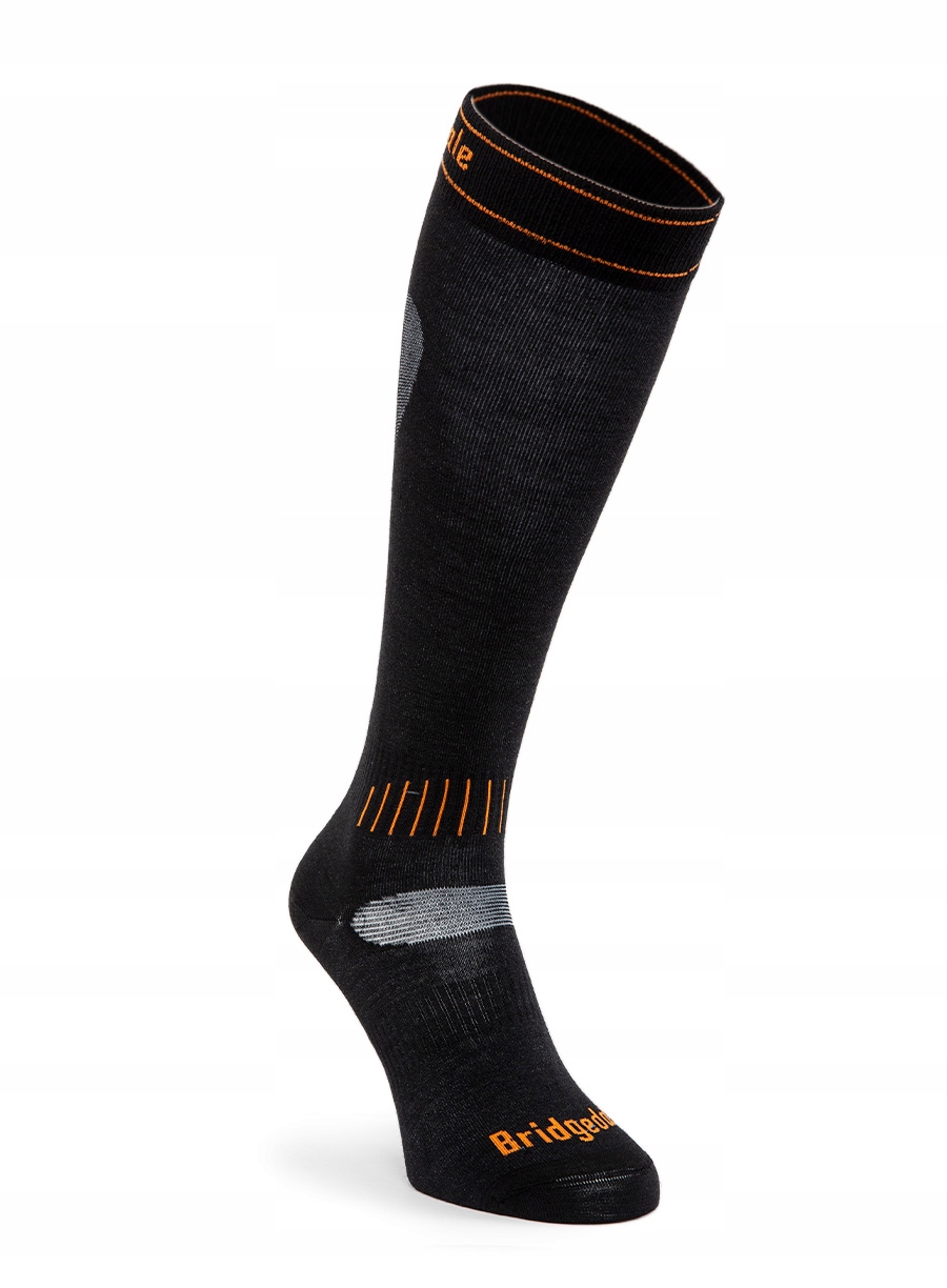 Skarpety narciarskie Bridgedale Ski Ultra Fit Merino P black/orange 36-39