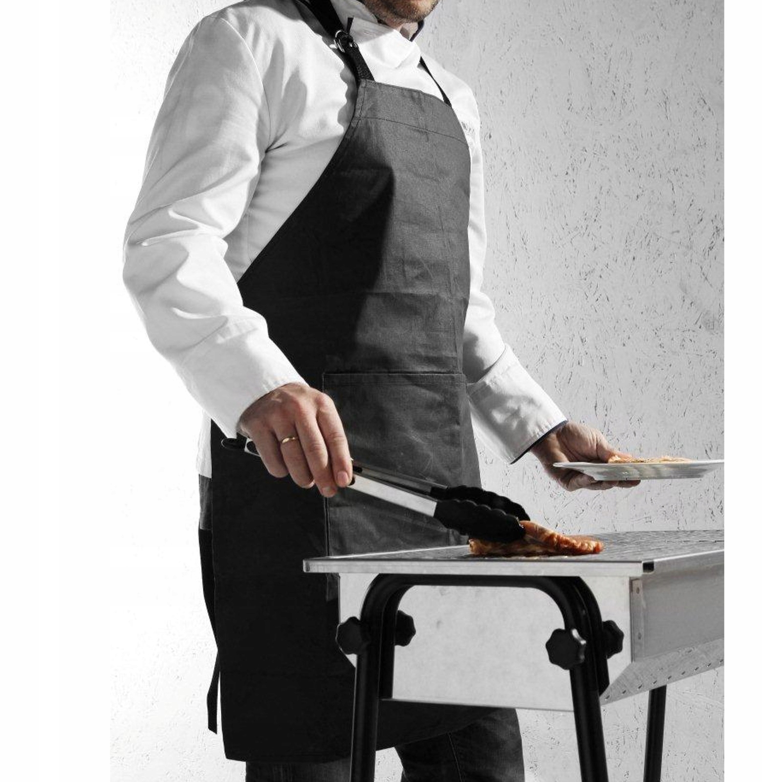 Kuchyňská zástěra Hendi s nehořlavou úpravou na Grilování 660x810mm