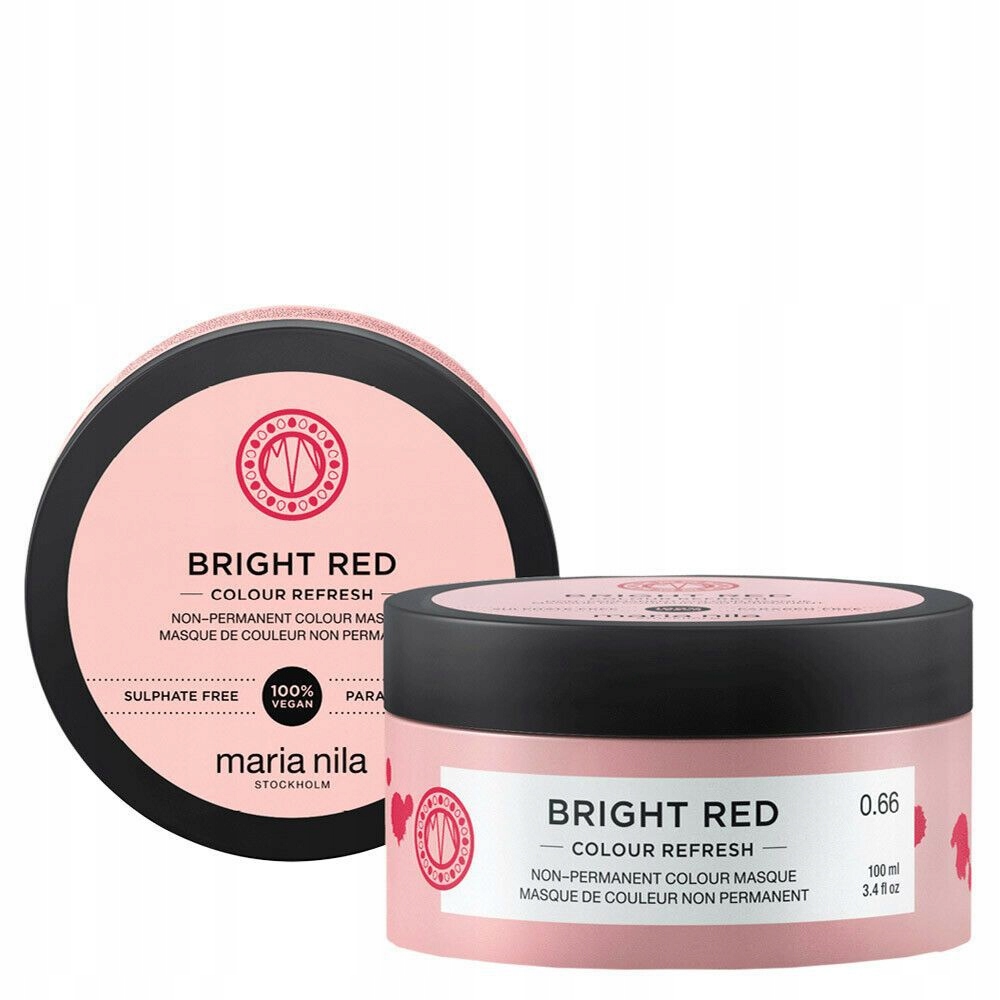 Maria Nila Soft Výživná Maska Bez Permanentních Barevných Pigmentů Bright Red (jasně Červená)