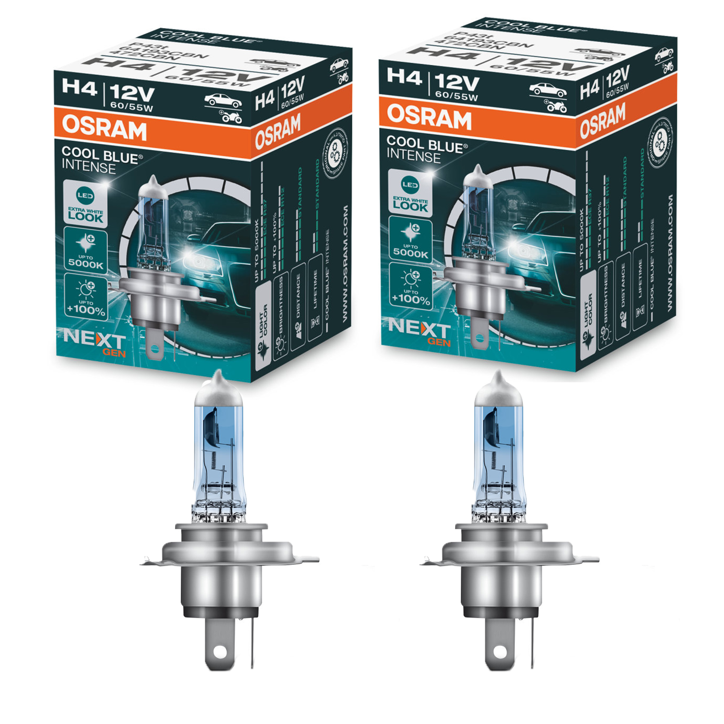 

Żarówka Osram H4 2 szt. Cool Blue Xenon Look 4200K