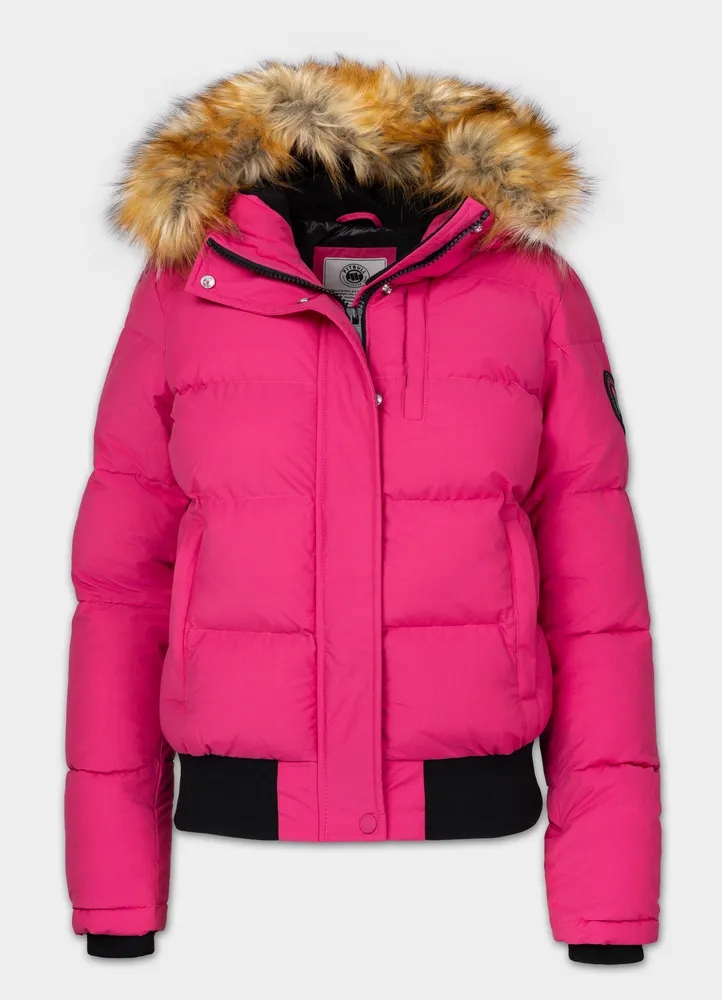 Dámská Zimní bunda prošívaná bunda s kapucí s odnímatelnou kožešinou Pitbull Azalea