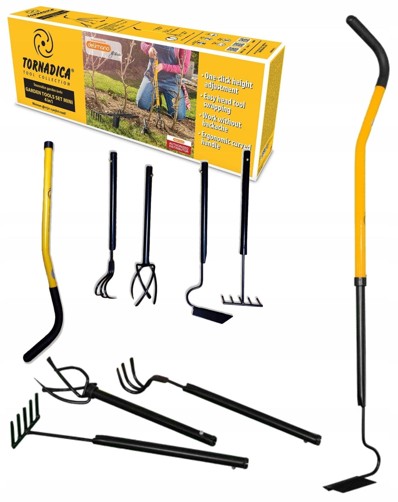 

Tornadica Kultywator Grabie Motyka Zestaw 4PCS