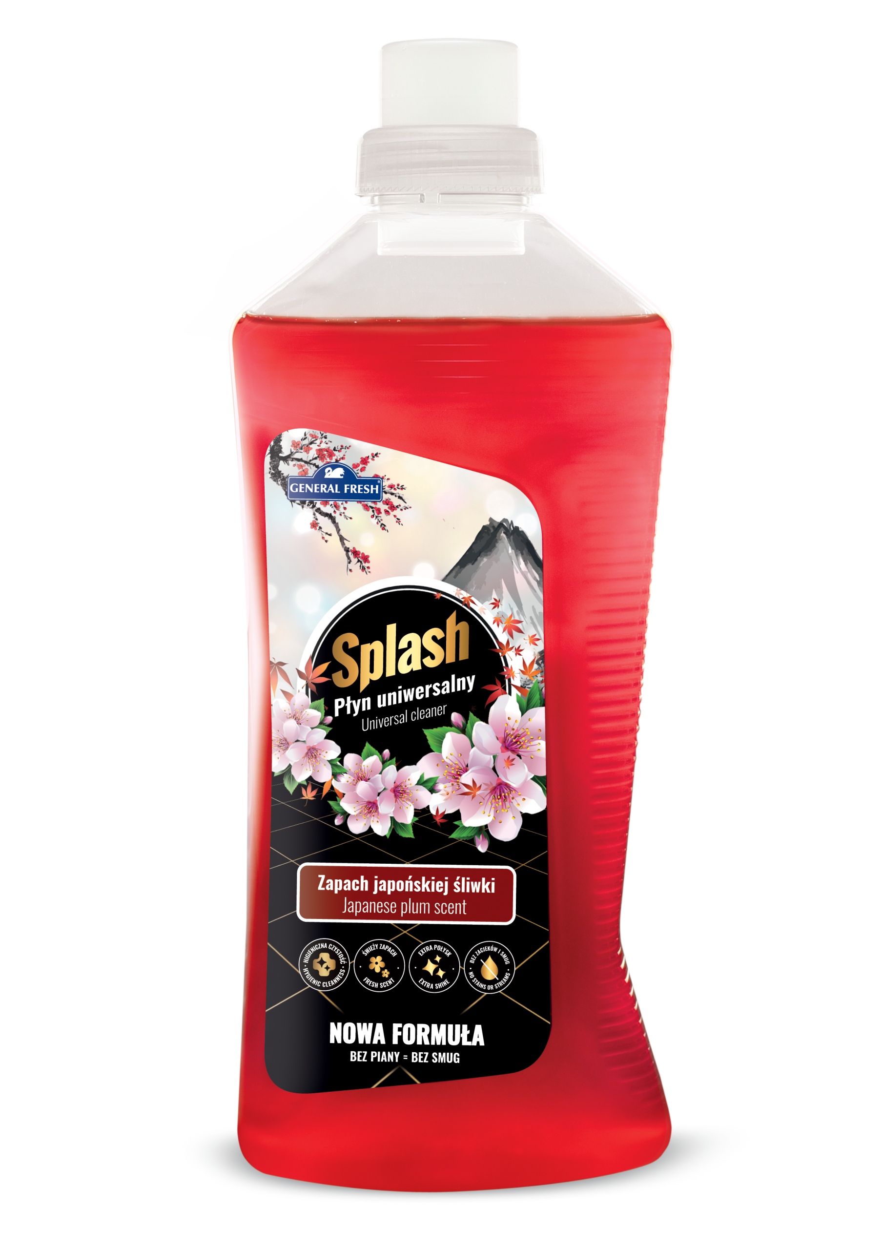 Levně 5X General Fresh Splash Univerzální tekutý přípravek s vůní japonské švestky 1 l
