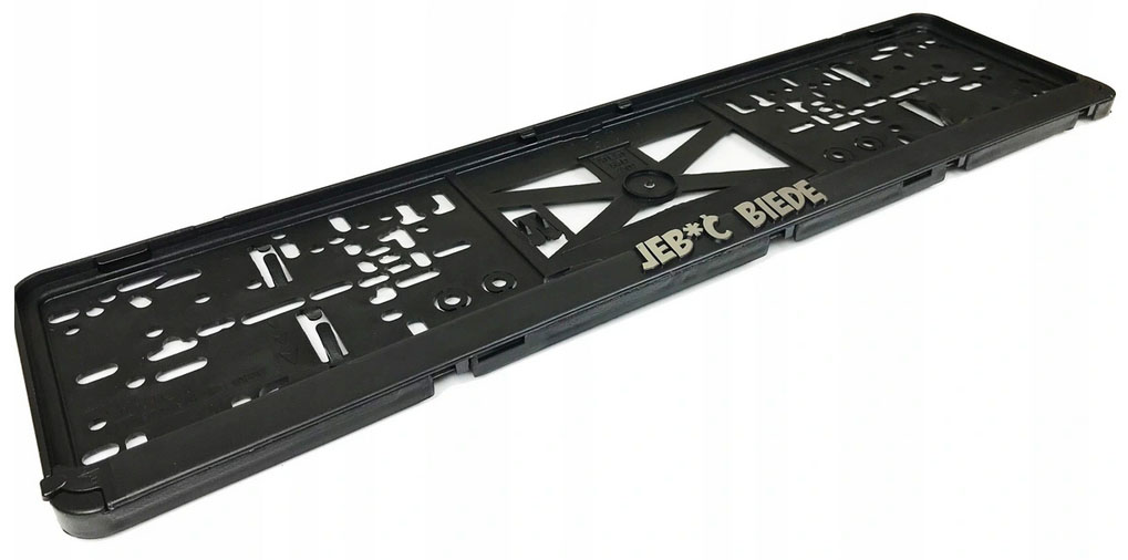 Ramka tablicy rejestracyjnej 3D JEB*C BIEDĘ wypukł Producent MDC