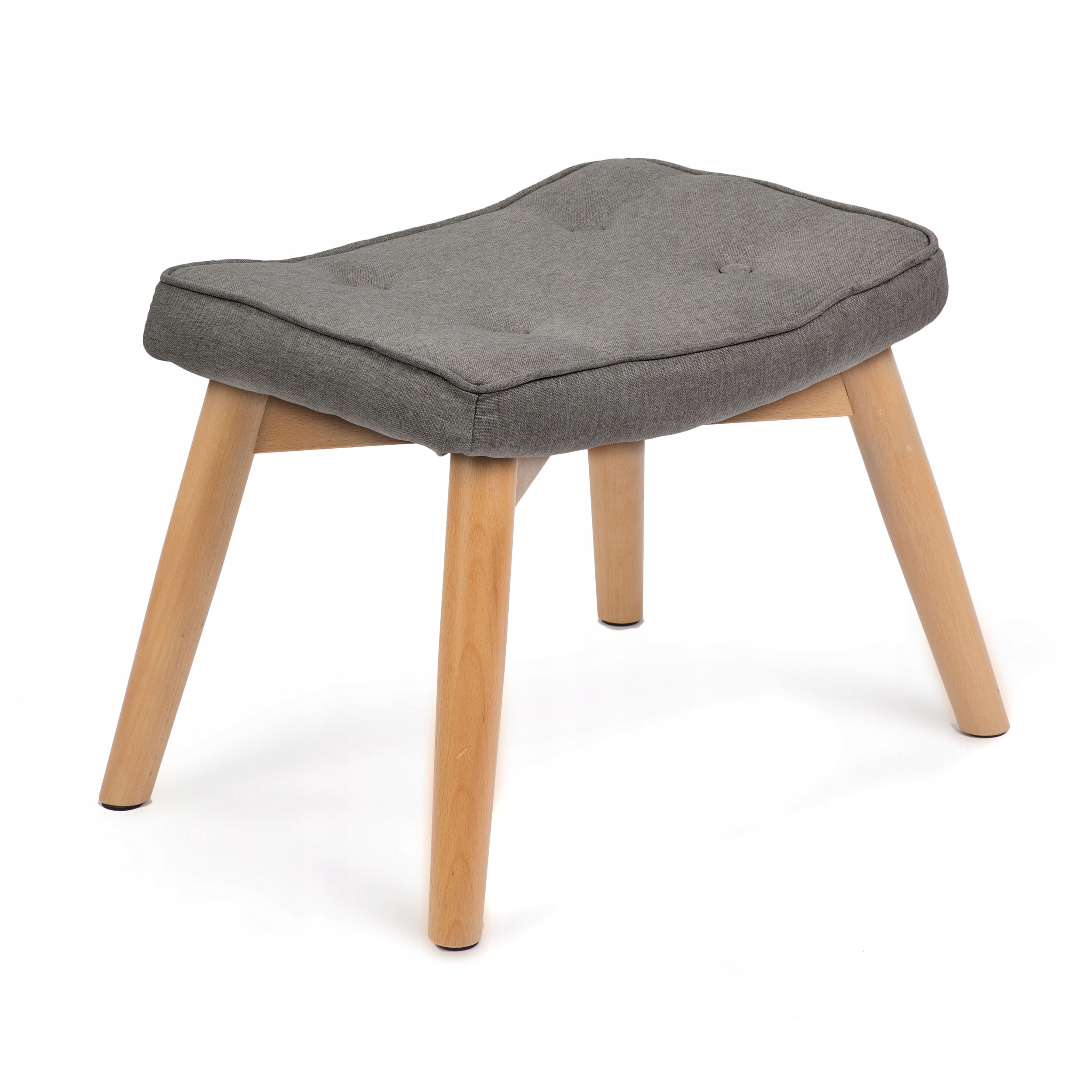 Fotel USZAK SZARY styl skandynawski + podnóżek poduszka Marka Sofotel