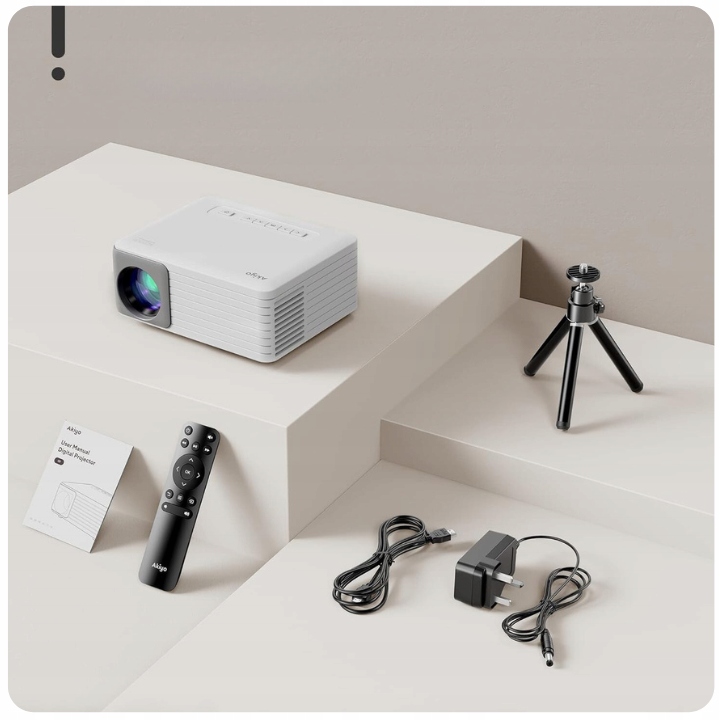 Projektor LCD Akiyo 01 biały Hdmi Usb
