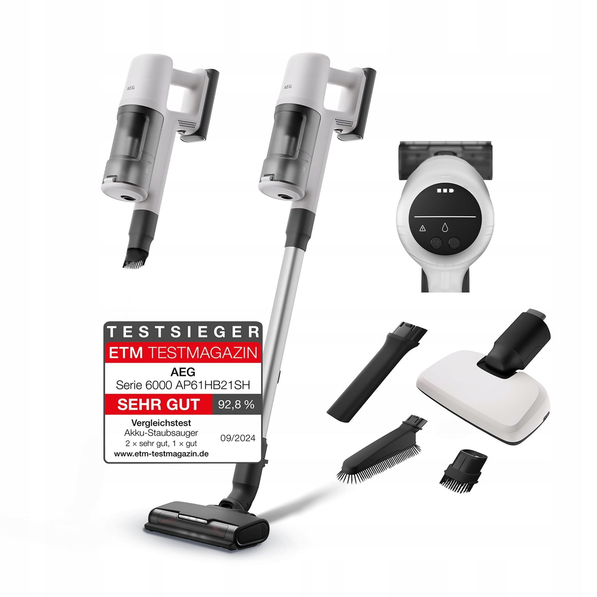 Tyčový vysavač bezdrátový vysavač Aeg Série 6000 Příslušenství 50 min 21,6 V