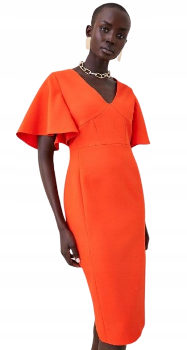 Karen Millen Šaty Oranžová Jednoduchá 38 1Y1U