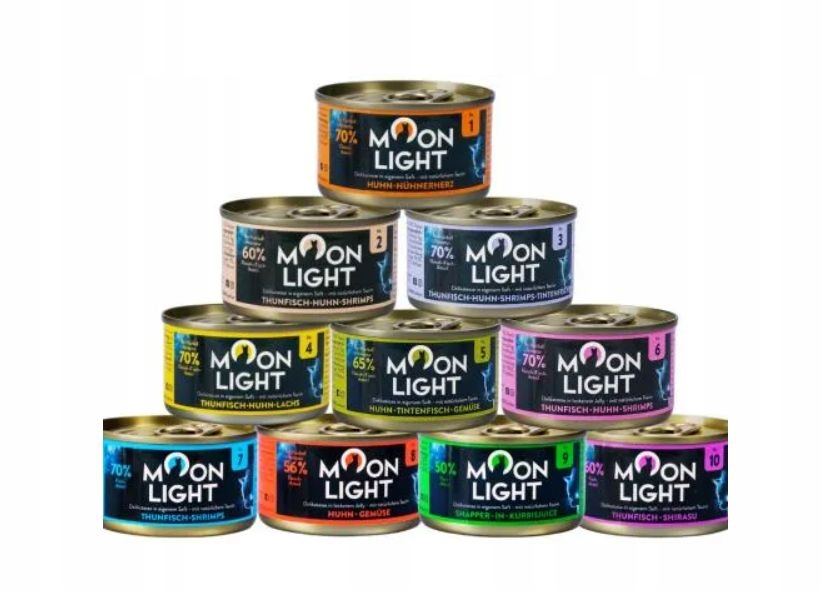 Levně Moonlight-Dinner krmivo mix chutí 10x80 g