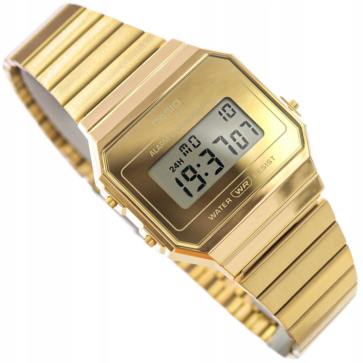 Dámské Hodinky Casio A700WEVG-9AEF Zlaté Na Náramku Datumovka