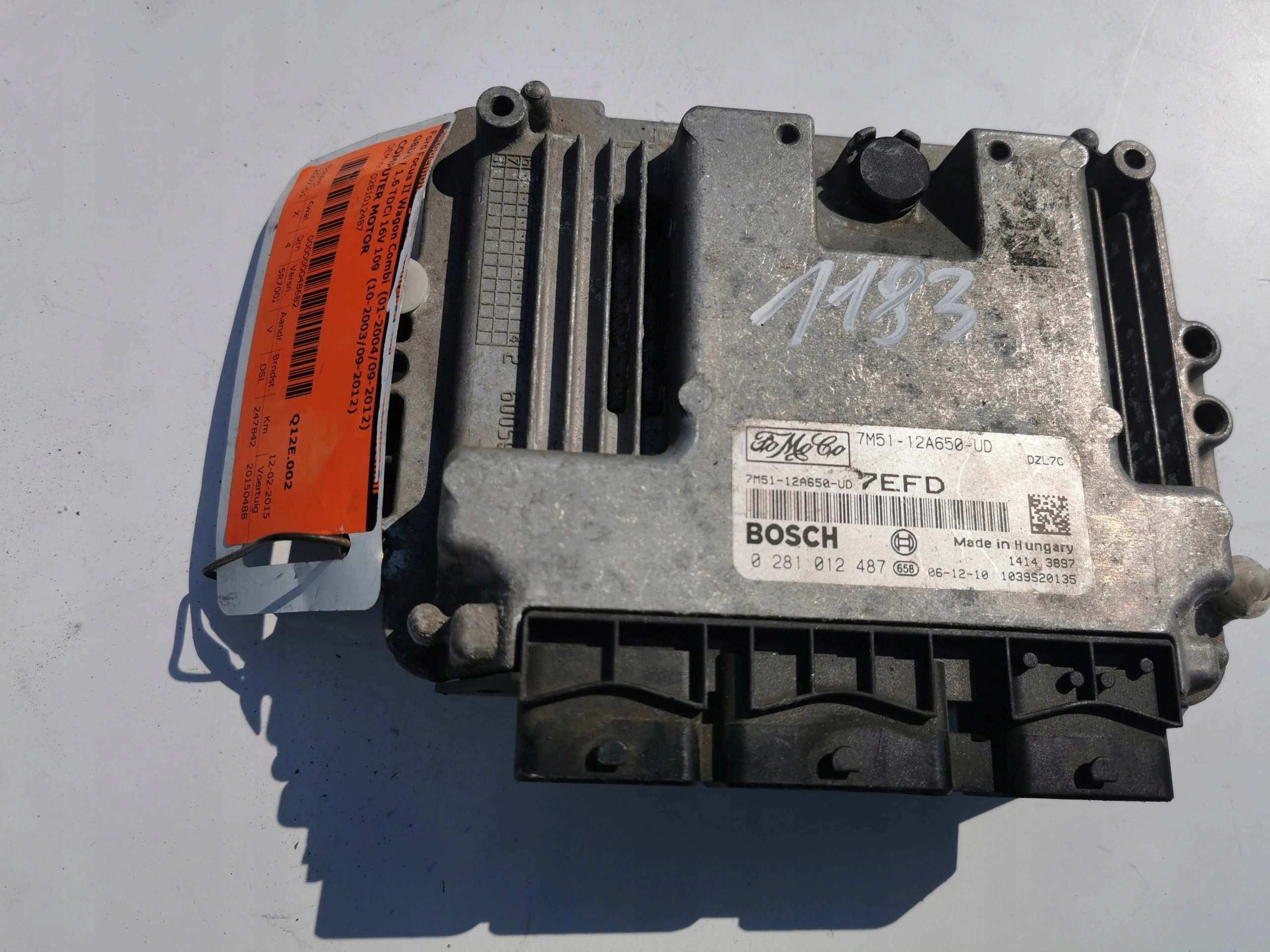 FORD FOCUS 1.6D 0281012487 7M51-12A650-UD Computer
