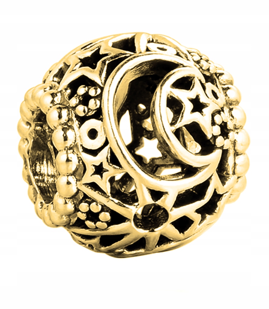 Zlatý přívěsek Měsíc a Hvězdy stříbro 925