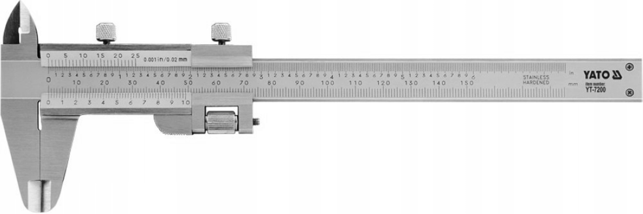 Suwmiarka Inox 150mm 0,02mm YT-7200 YATO # Marka Yato