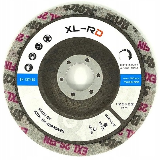 

Dysk Xl-rd 3S Fin 126x6x22 Włóknina Sprasowana 3M