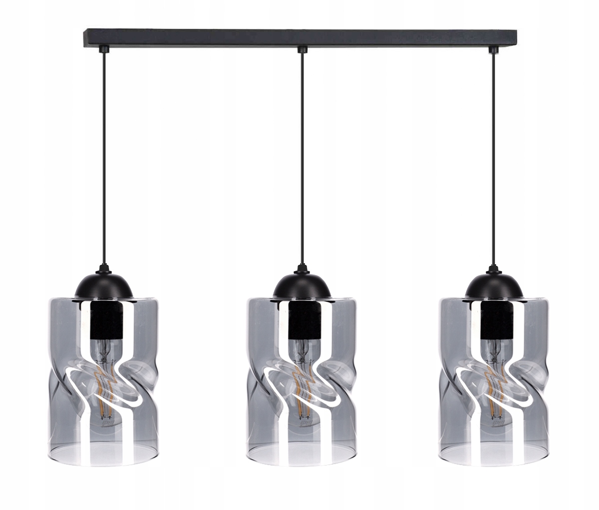 Závěsná lampa nastavitelný lustr stropní svítidlo Loft 3 skleněná Led