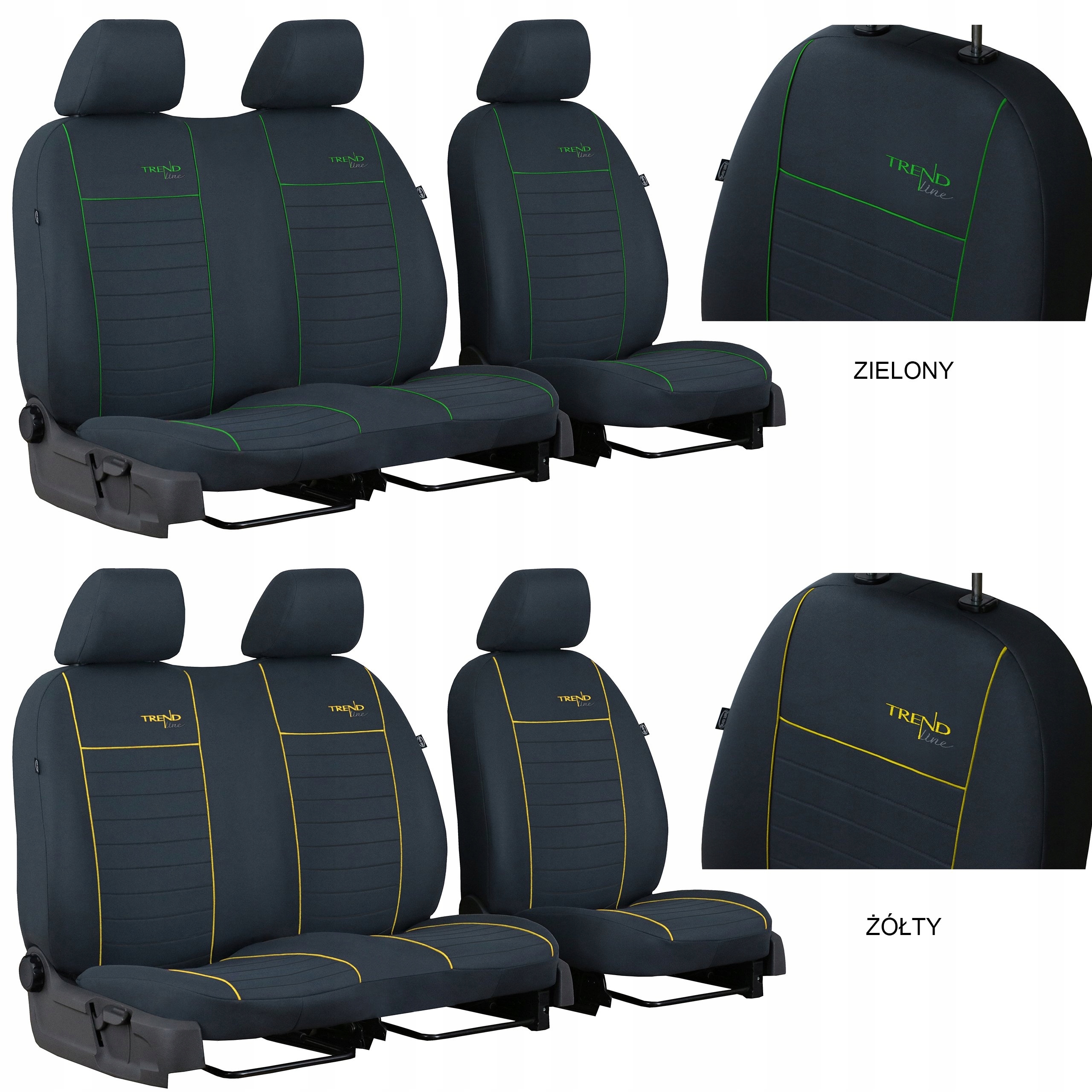 POKROWCE SAMOCHODOWE MIAROWE IVECO DAILY 5 2+1 Przeznaczenie przednie fotele