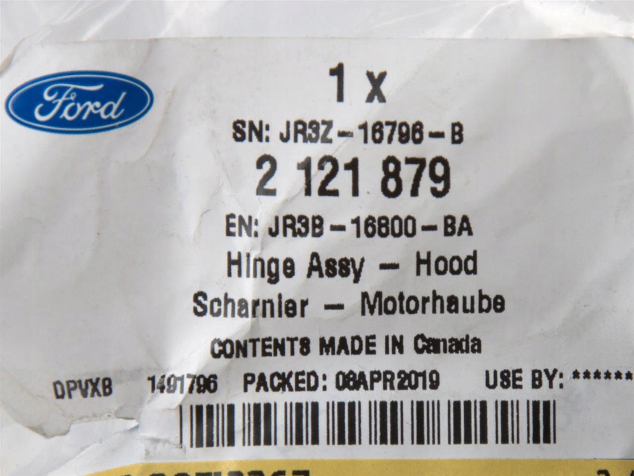 ZAWIAS MASKI PRAWY MUSTANG 2017- FORD OE Typ samochodu Samochody osobowe