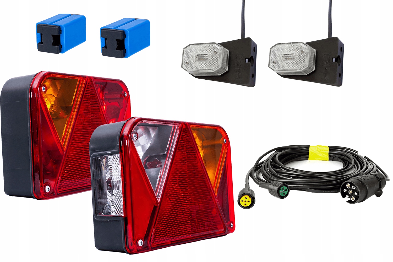 Sada světel: zadní světla Dobplast obrysová světla Aspöck paprsek 5,3 m 7-PIN