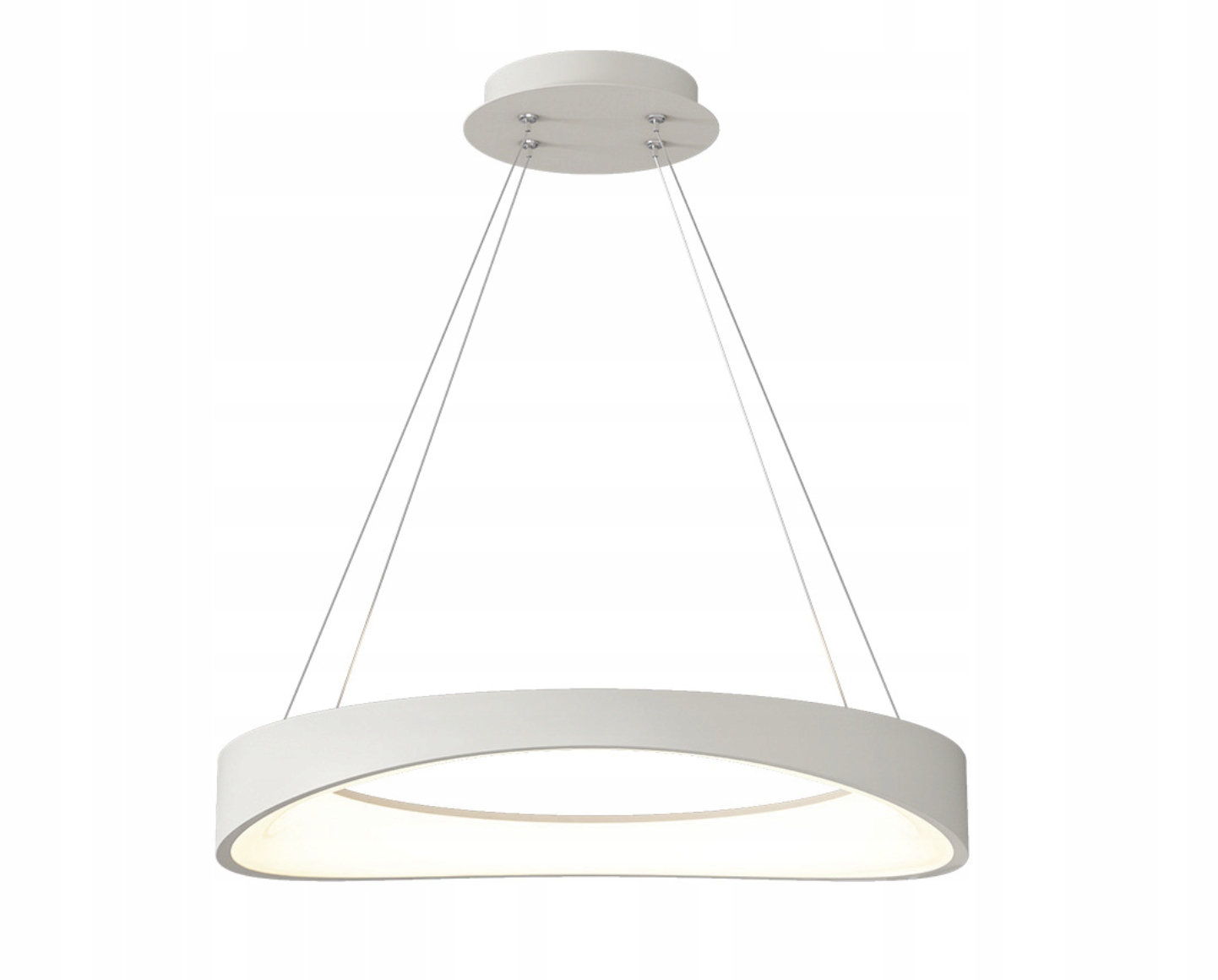 Circulo Nowoczesna Lampa Ring Led Biały 52 cm