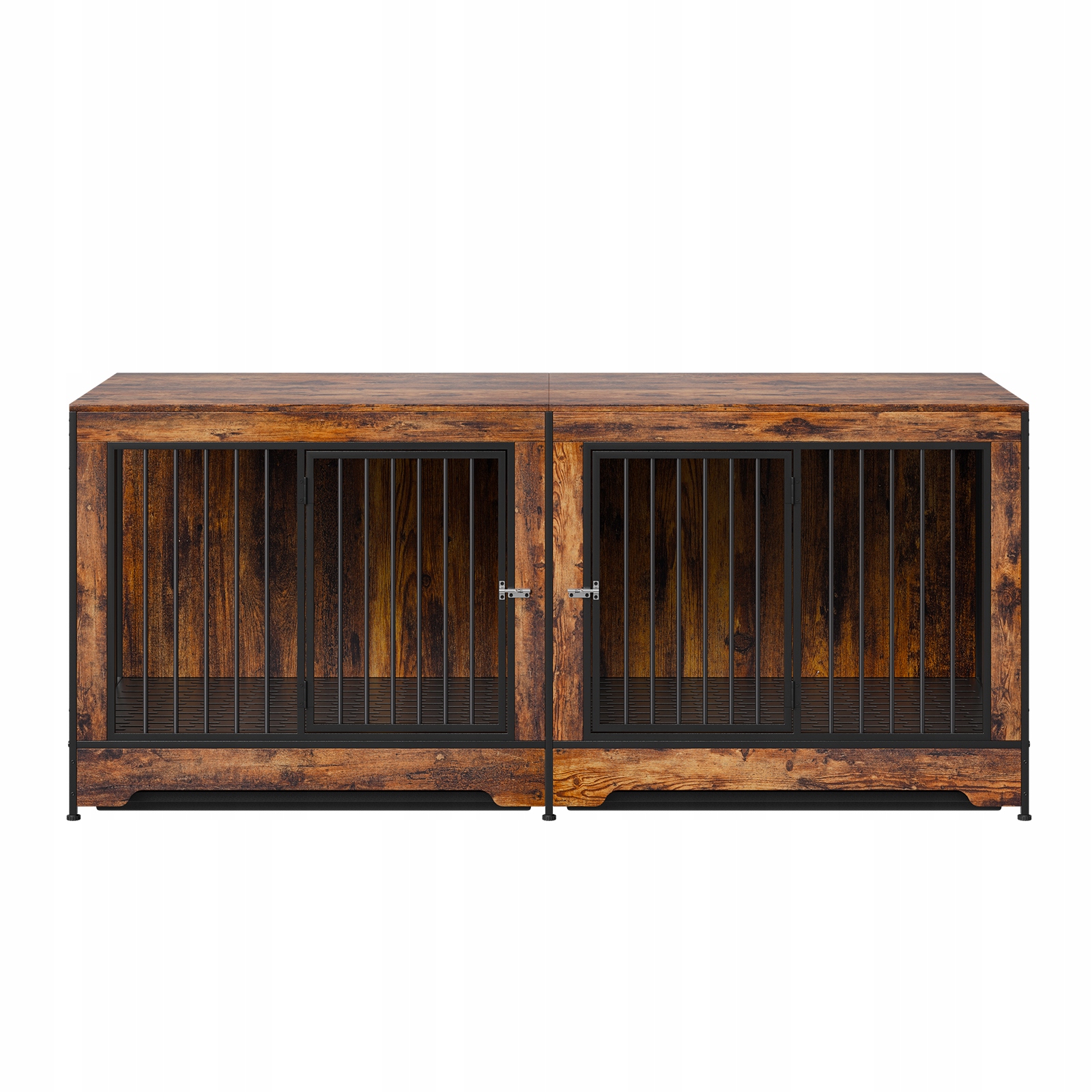 Levně Klec pro psa 190,1x67x82,4 cm má dvě skryté podnosy na dně boudy pro psa