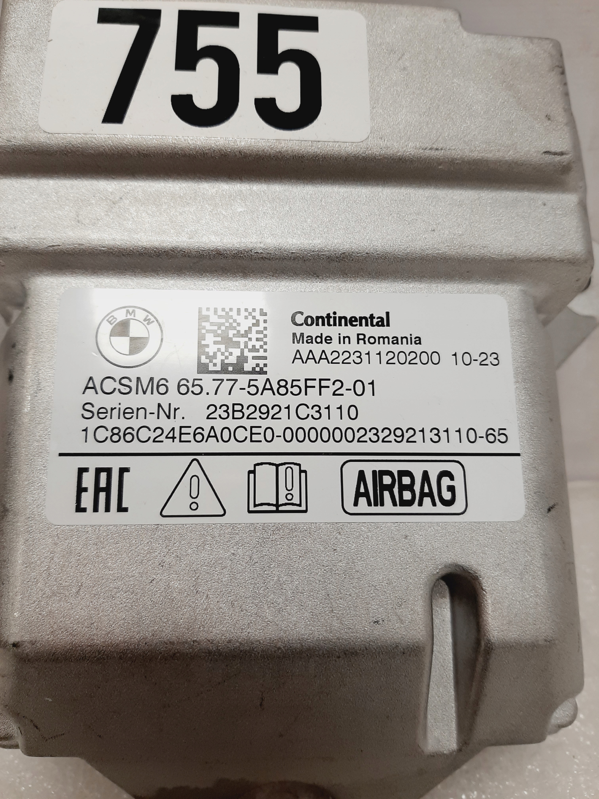 Sterownik Moduł Poduszki AirBag BMW G60 5A85FF2 Typ samochodu 4x4/SUV Samochody osobowe