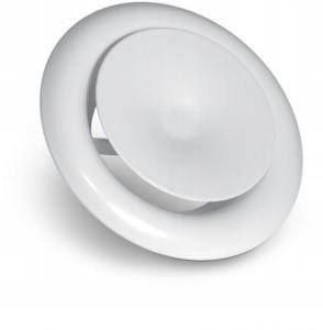 Anemostat nawiewny z ramką montażową fi 80 mm