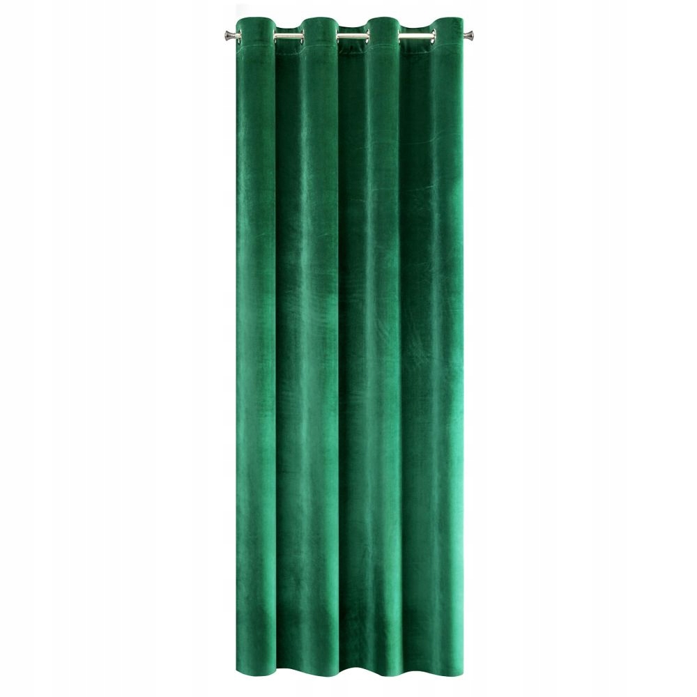 

Ciemnozielona zasłona welwet Skracanie