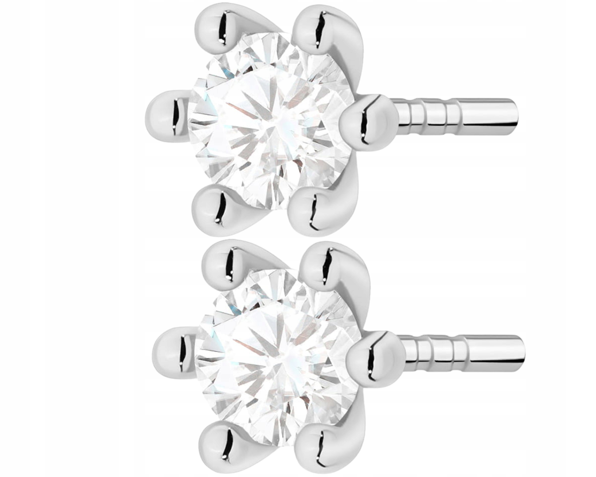 Bílé zlato Náušnice s laboratorními brilianty Zlato 585 Dárek Gravírování